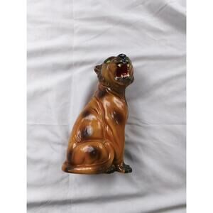 Large Vintage Italian Tiger Statue in Resin, 1970s